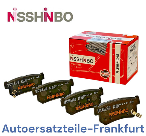 Nisshinbo bremsbeläge hinten - bremsbeläge,